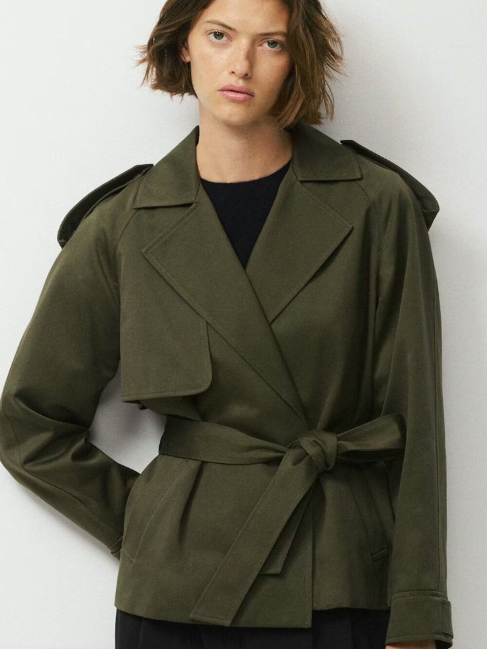 Aritizia David Short Trench Coat - Rich Twill - Size XS